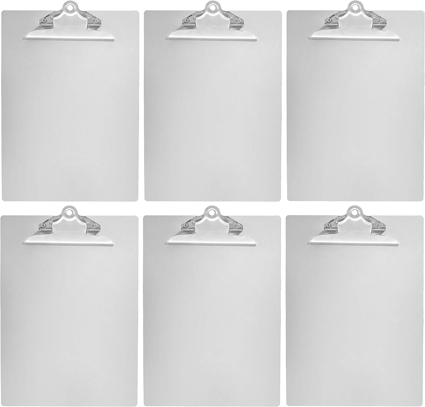 Letter Size Aluminum Clipboard 6-Pack for Versatile Use