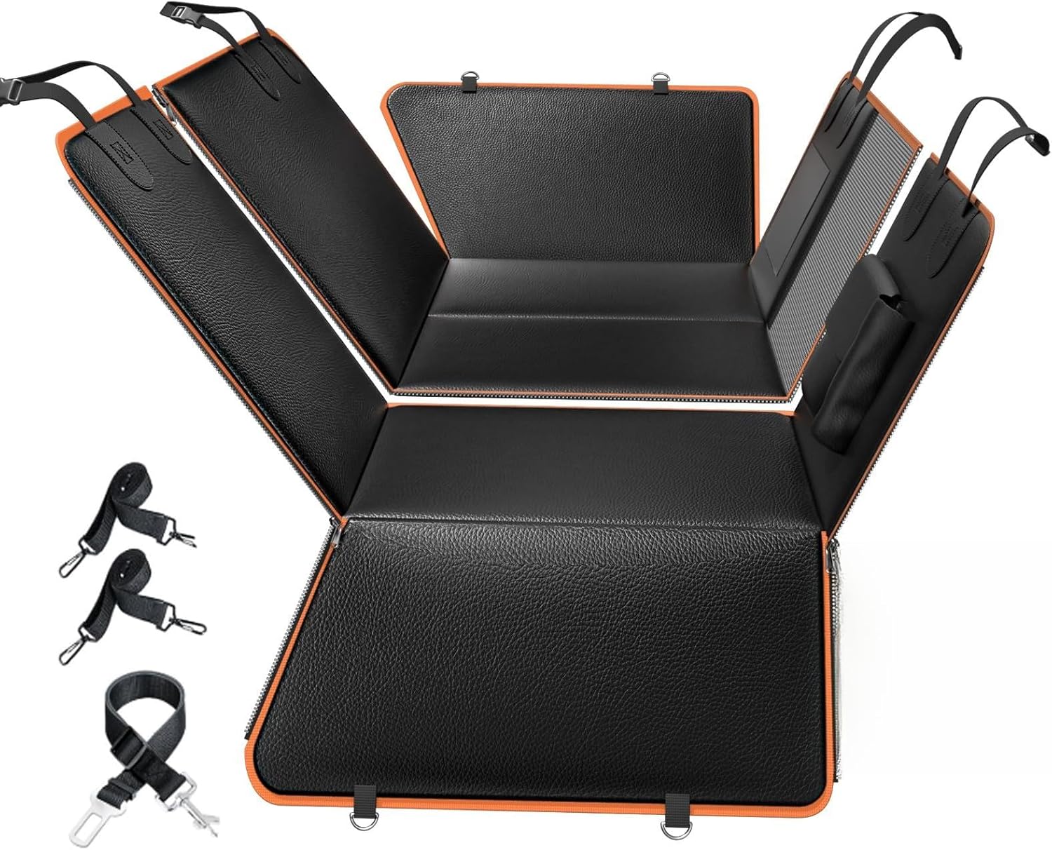 6-in-1 Leather Dog BackSeat Extender for Safe Travel Comfort