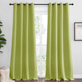 NICETOWN Fresh Green Blackout Curtains 90 in Length - Thermal