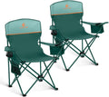 LET'S CAMP Folding Chair 2 Pack with Cooler Bag for Outdoors