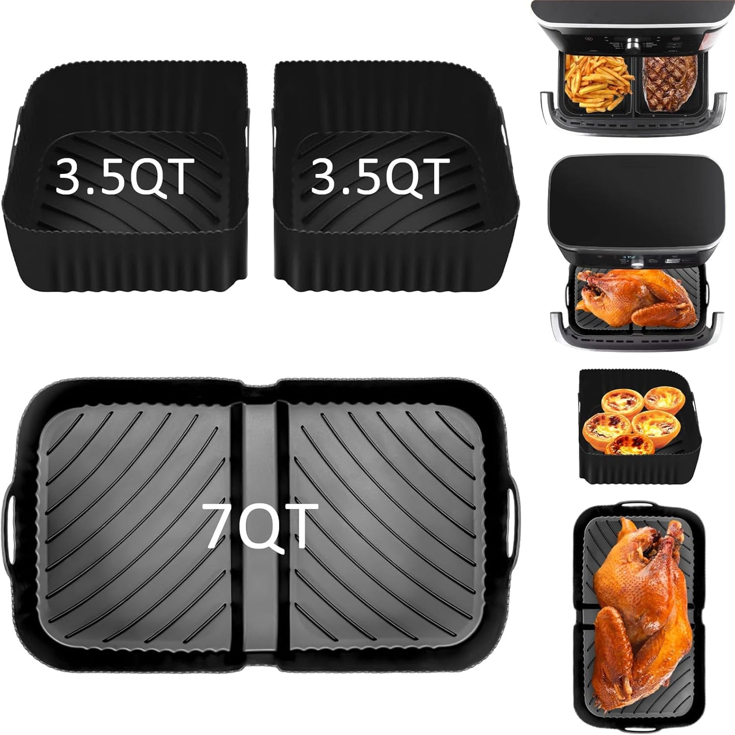 Reusable Silicone Liners - Perfect Fit for Air Fryers!