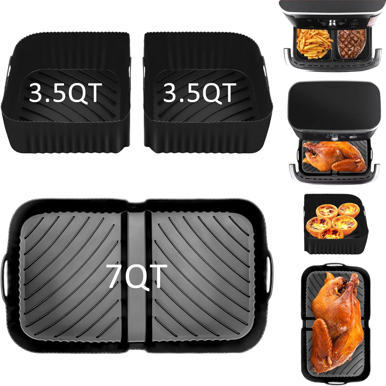Reusable Silicone Liners - Perfect Fit for Air Fryers!