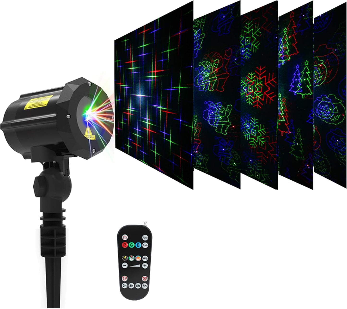 RGB Laser Garden Lights with RF Remote - 18 Patterns