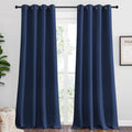 NICETOWN Navy Blackout Curtains 120 in Long - Room Darkening