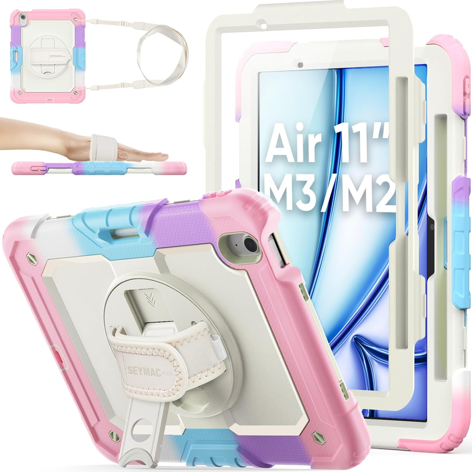 Protective Case for iPad Air 11 inch with Screen Protector