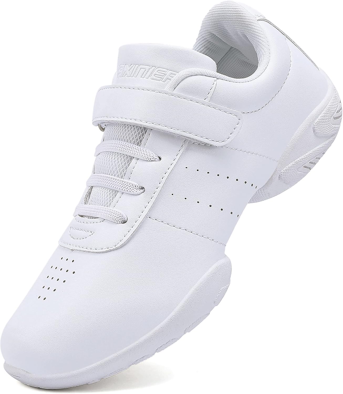 BAXINIER Girls White Cheerleading Dance Shoes for Active Youth