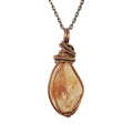 Citrine Necklace 24 in Chain - Handmade Reversible November Birthstone