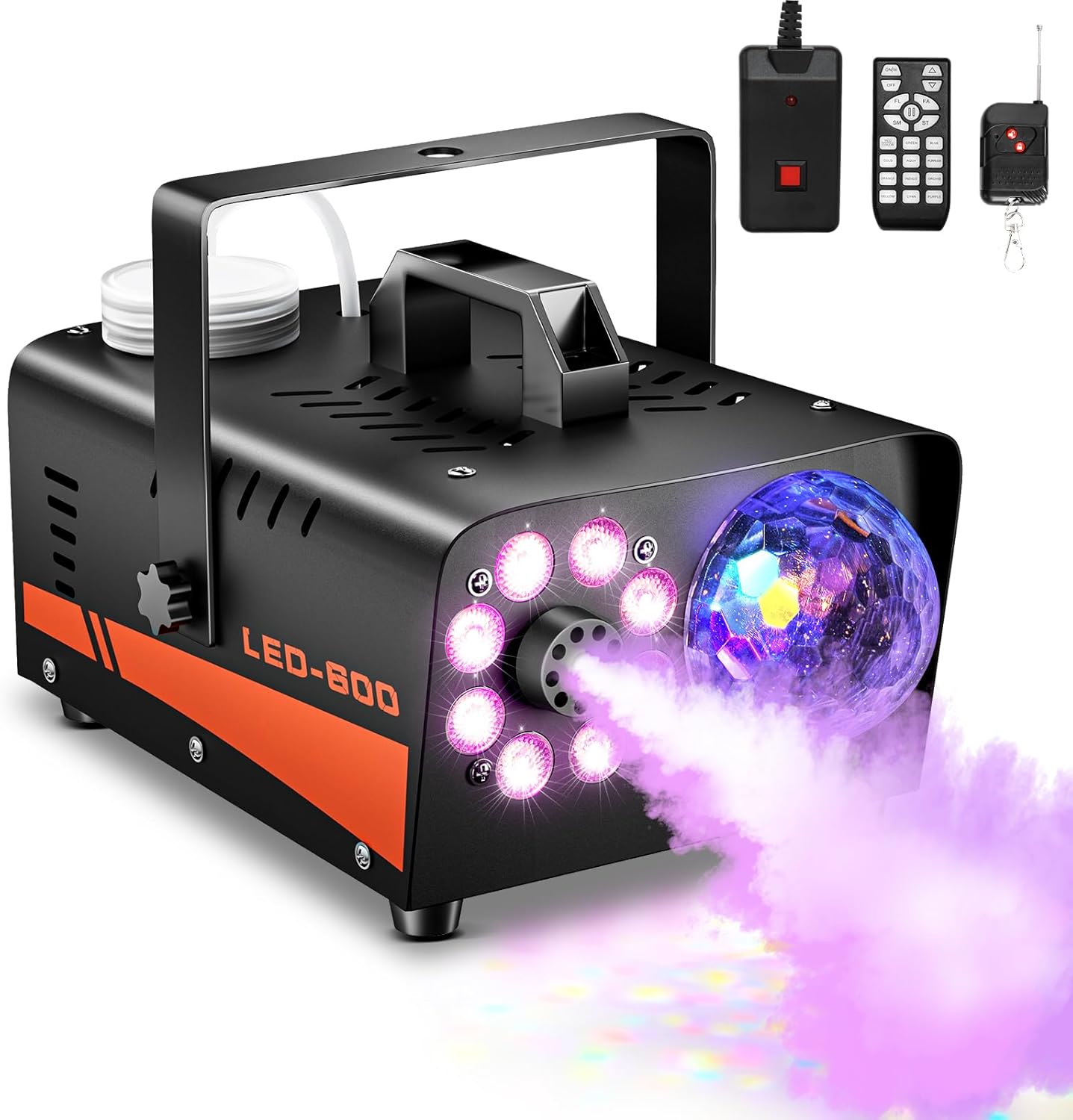 Fog Machine with Disco Ball Lights for Parties and Events