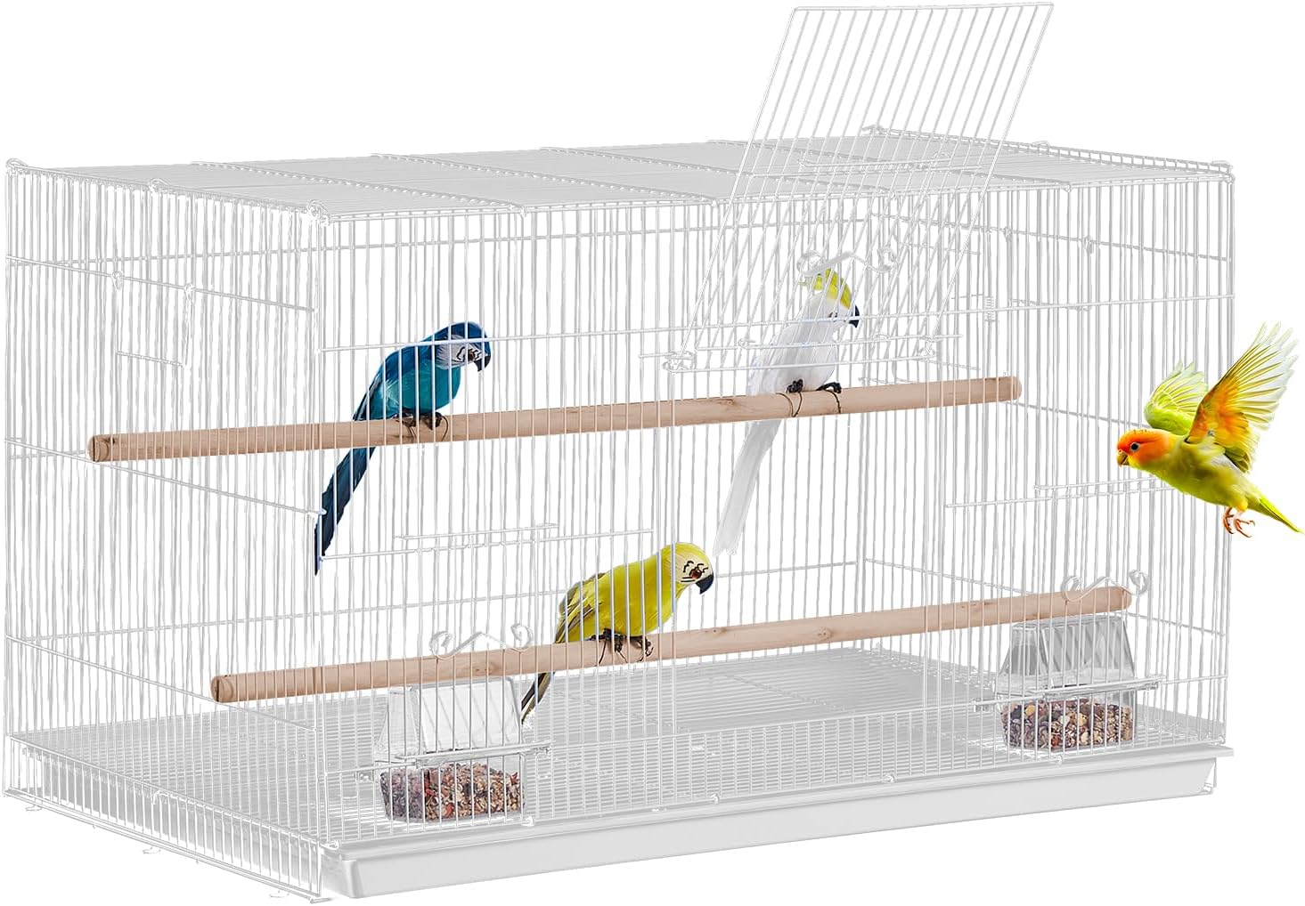 VEVOR 30-inch Flight Bird Cage for Small Parrots and More