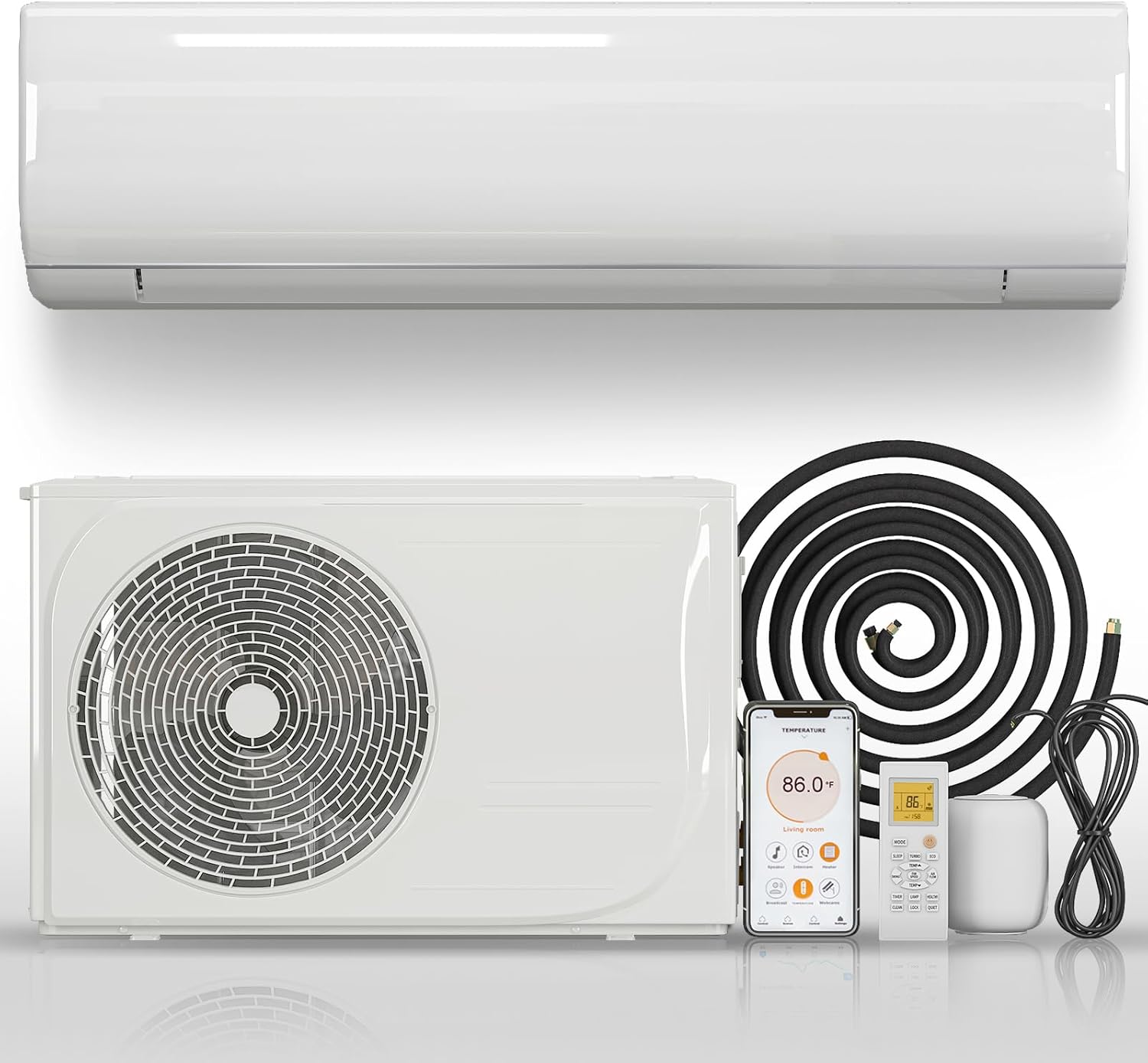TABU 24000BTU Mini Split AC/Heater - WiFi Enabled
