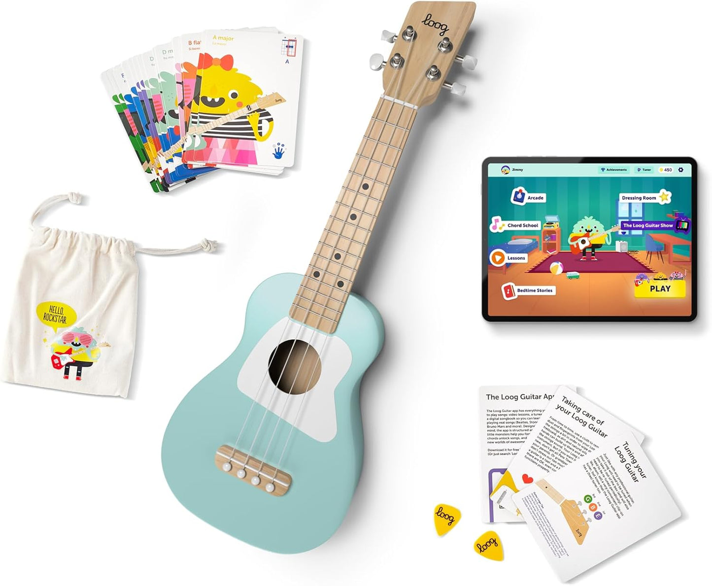 Loog Wood Soprano Ukulele for Kids & Beginners, Perfect for All Ages