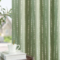 Blackout Bohemian Moon Phase Curtains 84 in Sage Green - Room