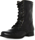 Steve Madden Womens Troopa Leather Lace Up Combat Boots Review
