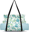 Floral Paisley Yoga Bag for Mat Carrier with Large Pockets - Versatile