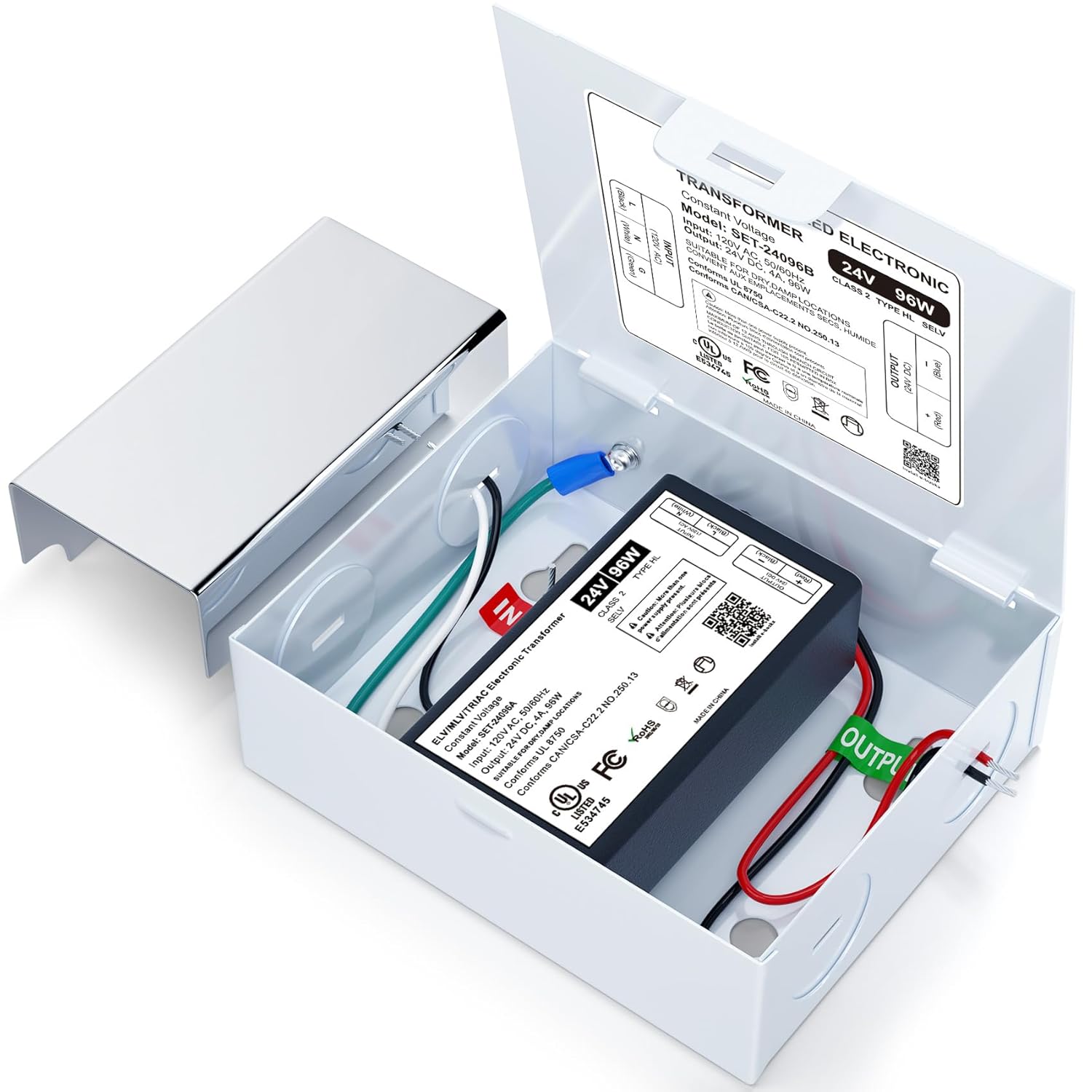Dimmable LED Driver 96W 24V for Indoor and Outdoor Lighting