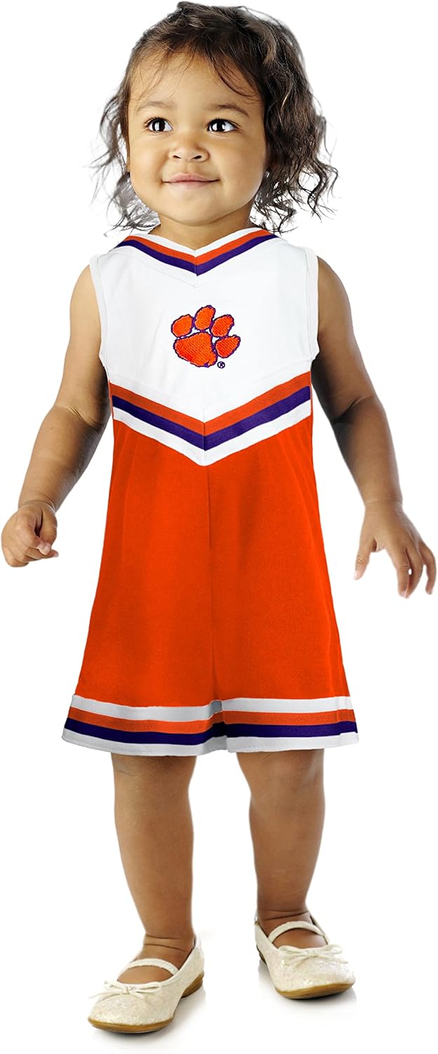 Clemson NCAA Toddler Girls Cheer Jumper Dress for Game Day Fun