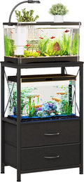 Aquarium Stand 10 Gallon with 2-Tier Shelf - Space-Saving Tank Stand
