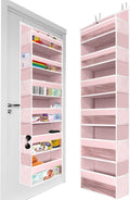 Over the Door Organizer Baby Pink 55x14x6.7 - Heavy Duty Hanging