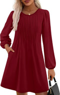 Prettygarden Women's Long Sleeve Mini Dress for Fall Casual Style