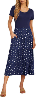 GRECERELLE Women's Summer Tiered Flowy Maxi Dress with Pockets SIZE