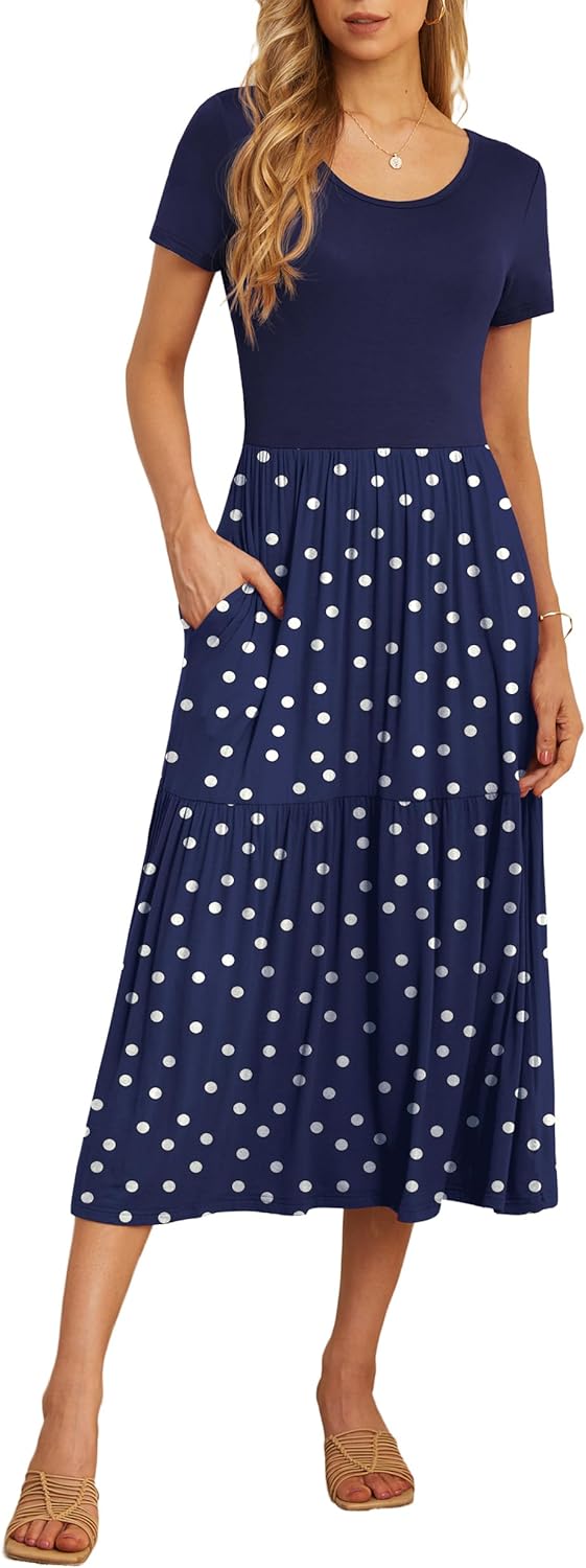 GRECERELLE Women's Summer Casual Maxi Dress with Pockets