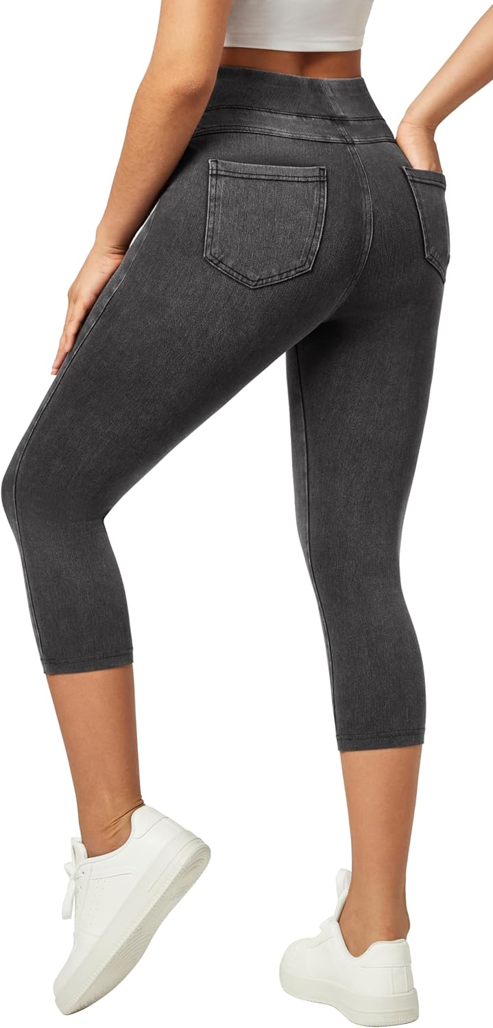 IUGA Jeggings for Women: Stylish High Waisted Capri Jeans