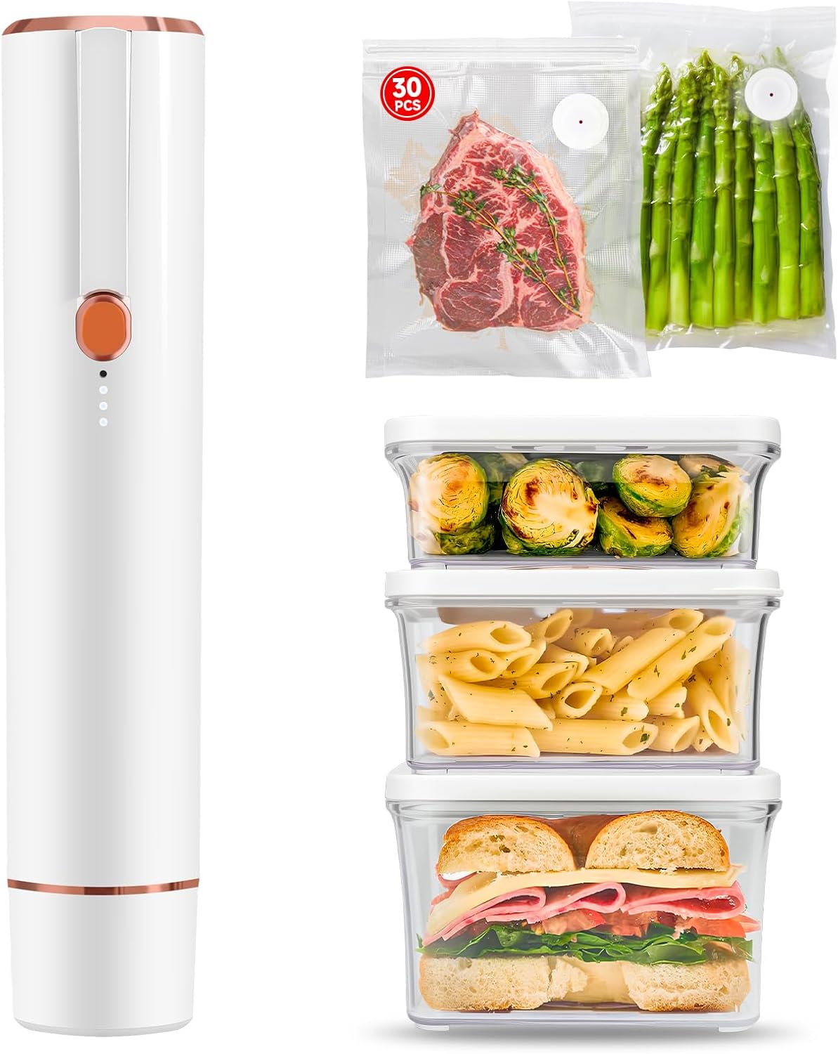 Compact Handheld Vacuum Sealer for Food Storage and Freshness