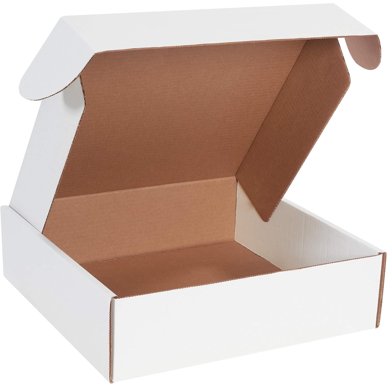 BOX USA BMFL14144 White Corrugated Boxes for Document Storage
