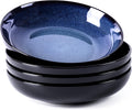 Pasta Bowls 38oz Reactive Glaze Set of 4 - Large Ceramic Serving Bowls