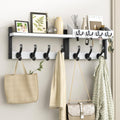 29ft Coat Rack Wall Mount with Shelf in White - 4-in-1 Entryway