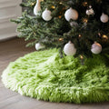60 Inch Faux Fur Christmas Tree Skirt for Festive Decor