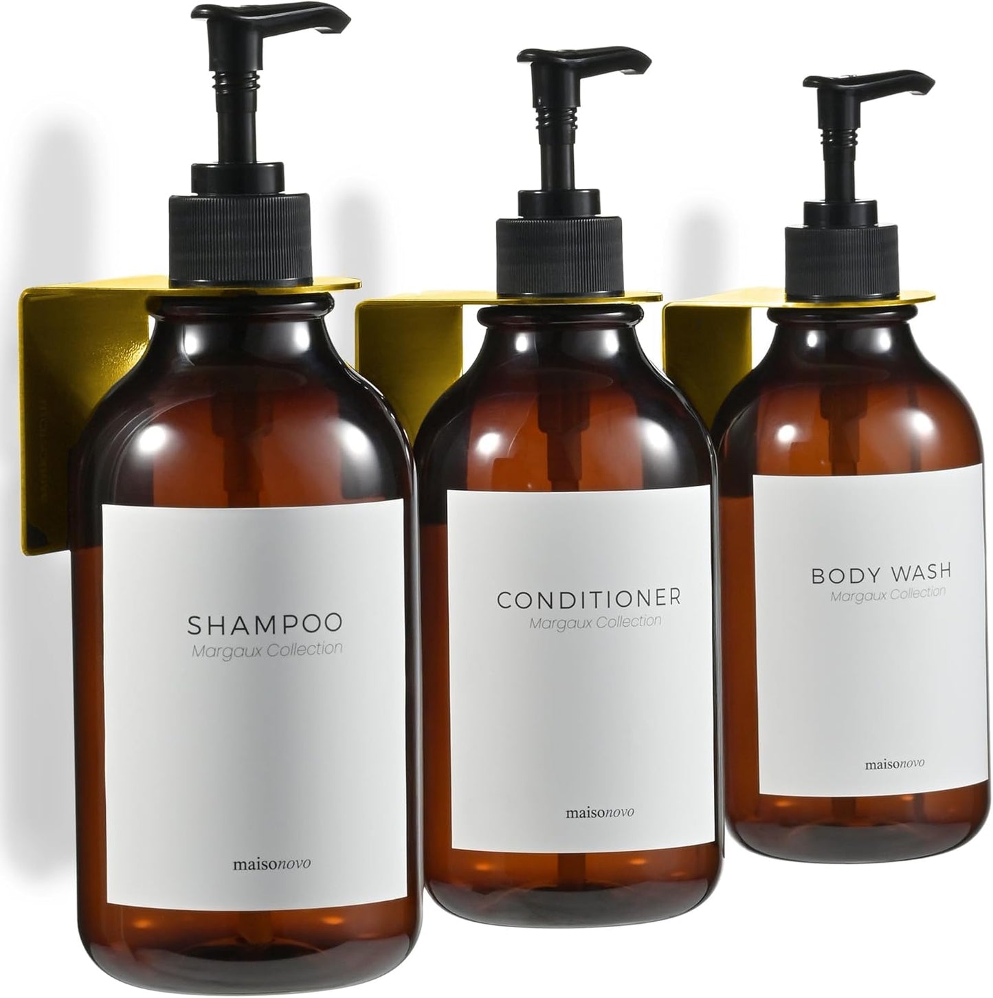 3 Chamber No Drill Shower Dispenser Set