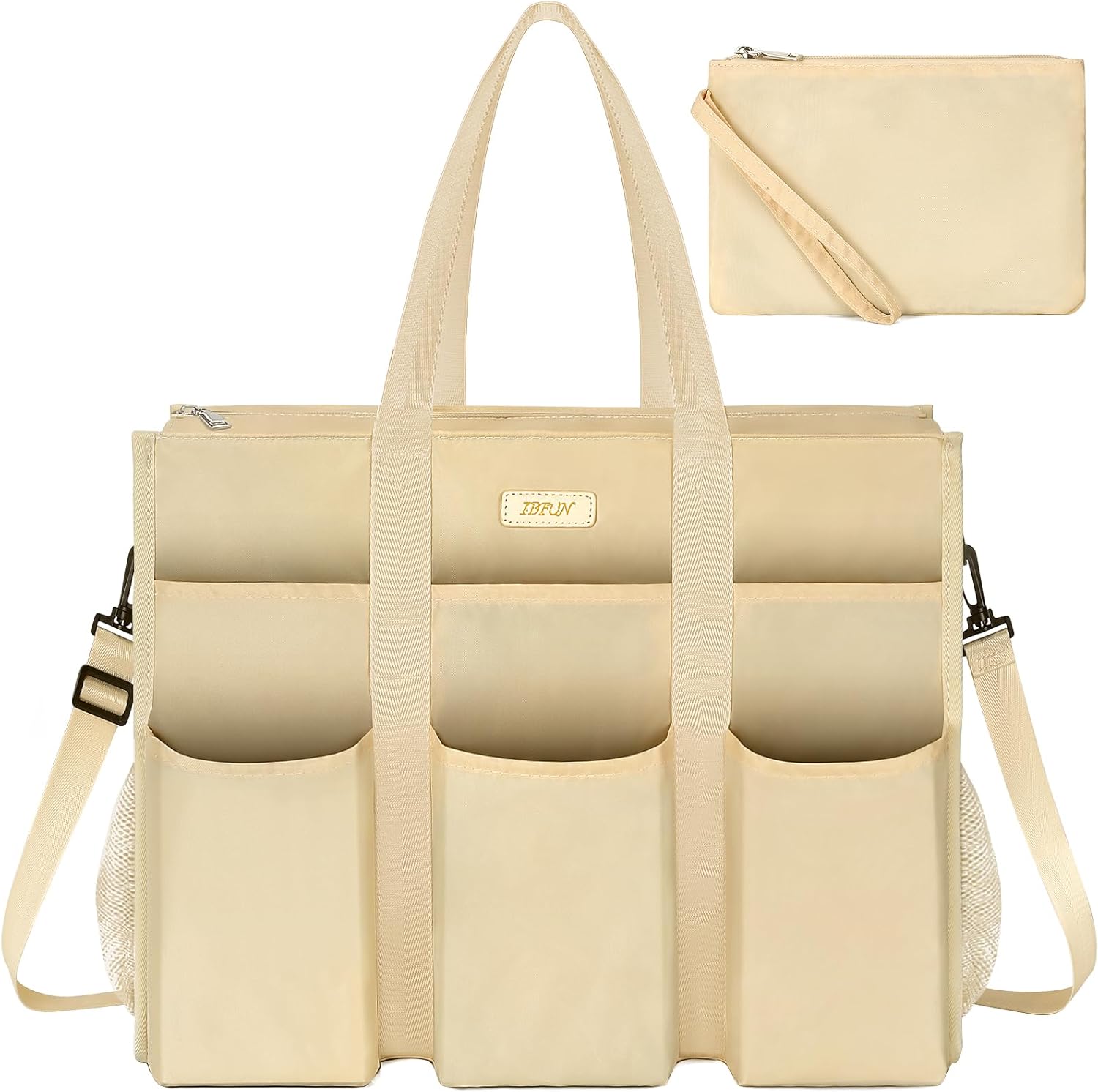 IBFUN Utility Tote Bag with Multiple Pockets for Teachers