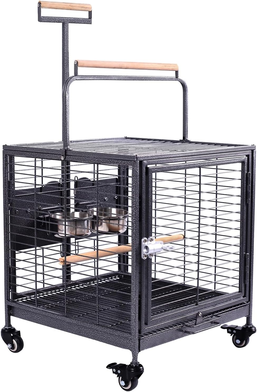 Portable Travel Bird Cage with Wheels for Easy Transport