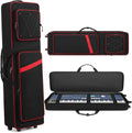 88 Key Keyboard Case with Wheels - Padded Waterproof Rolling Gig Bag