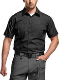 CQR Men's Short Sleeve Work Shirt - Ripstop Tactical UPF 50