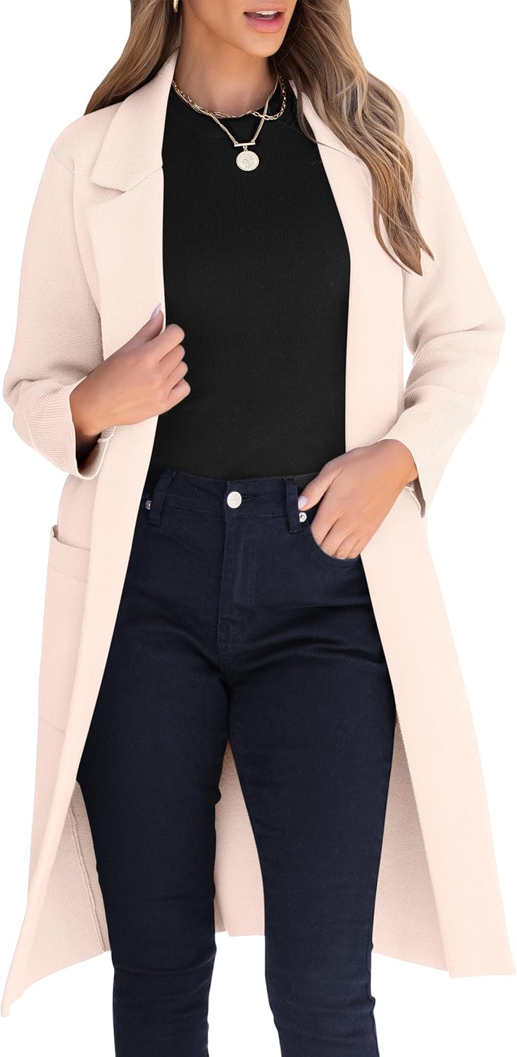 ANRABESS Womens Cardigan Sweater for Cozy Fall Outfits