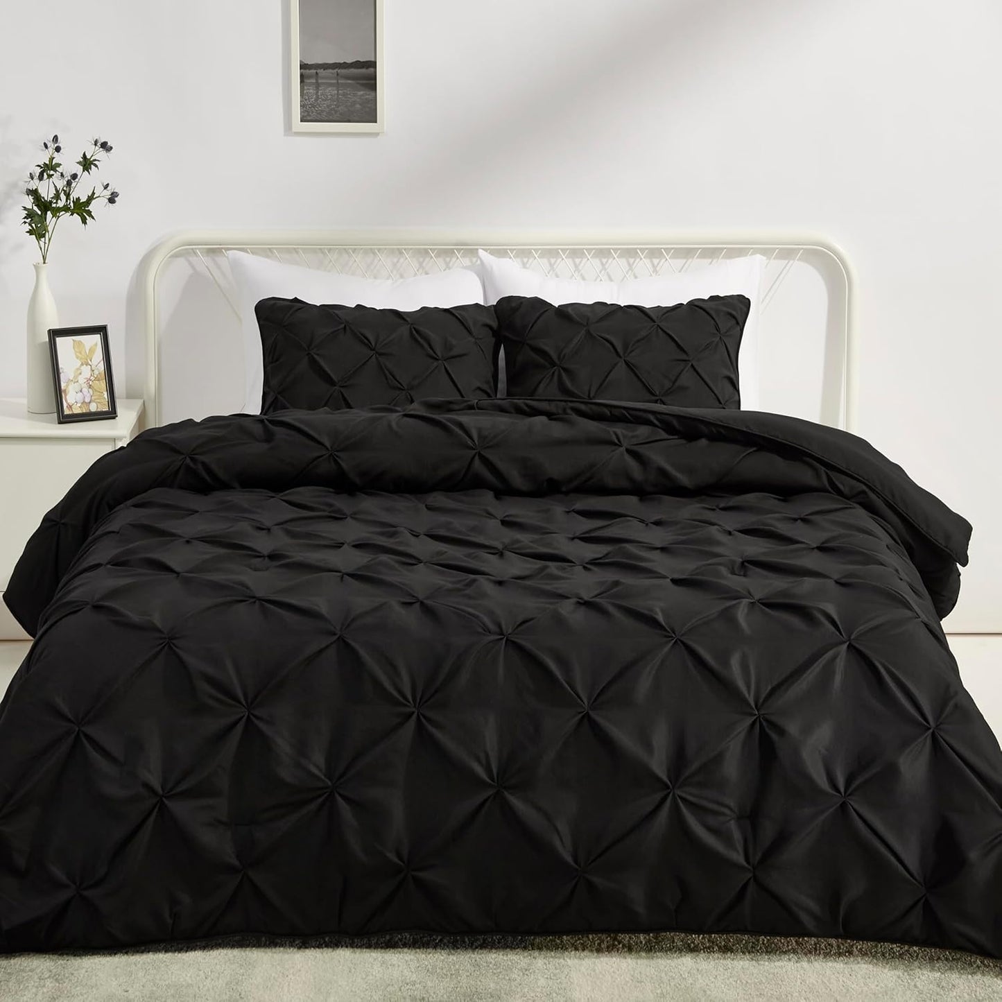 Basics Full/Queen Comforter Set, Pinch Pleat Design