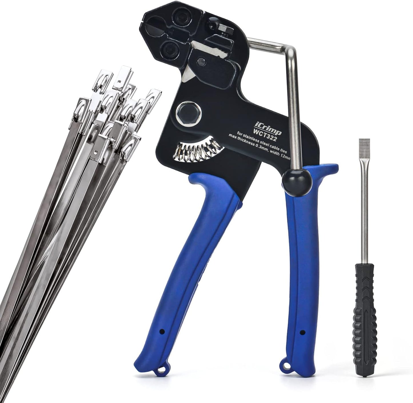 iCrimp Stainless Steel Cable Tie Tool with Built-in Cutter