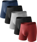 Bamboo Viscose Boxer Briefs for Men - RideUp Free Comfort