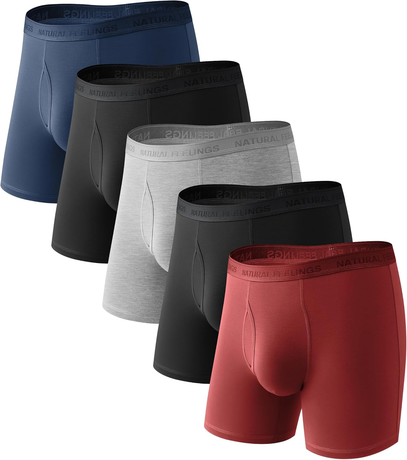 Natural Feelings Men's Bamboo Boxer Briefs for Comfort and Fit