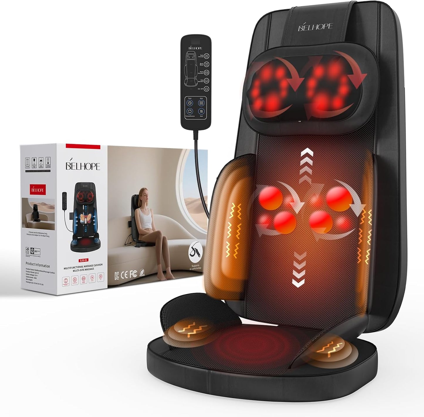 Shiatsu Neck and Back Massager with Heat for Pain Relief