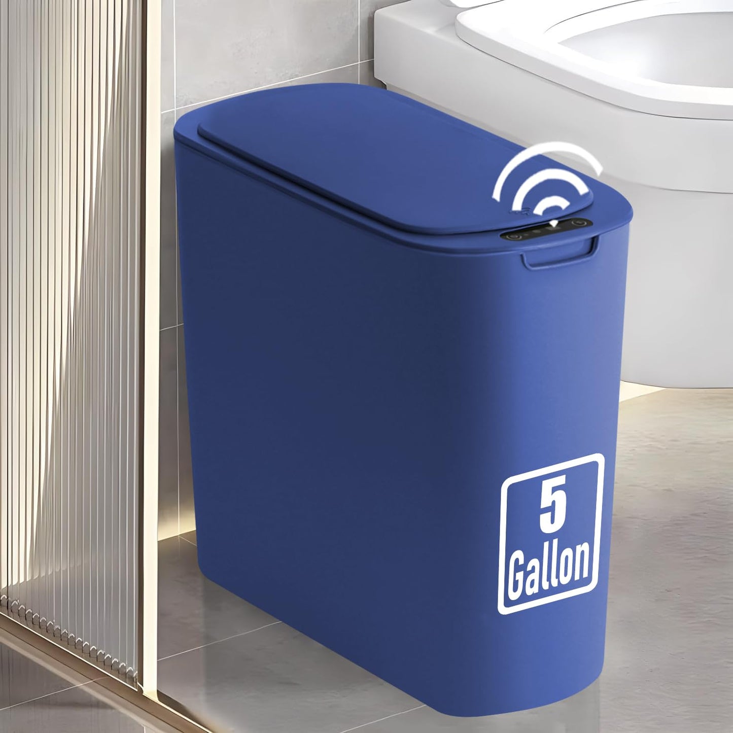 5 Gallon Motion Sensor Bathroom Trash Can with Touchless Lid