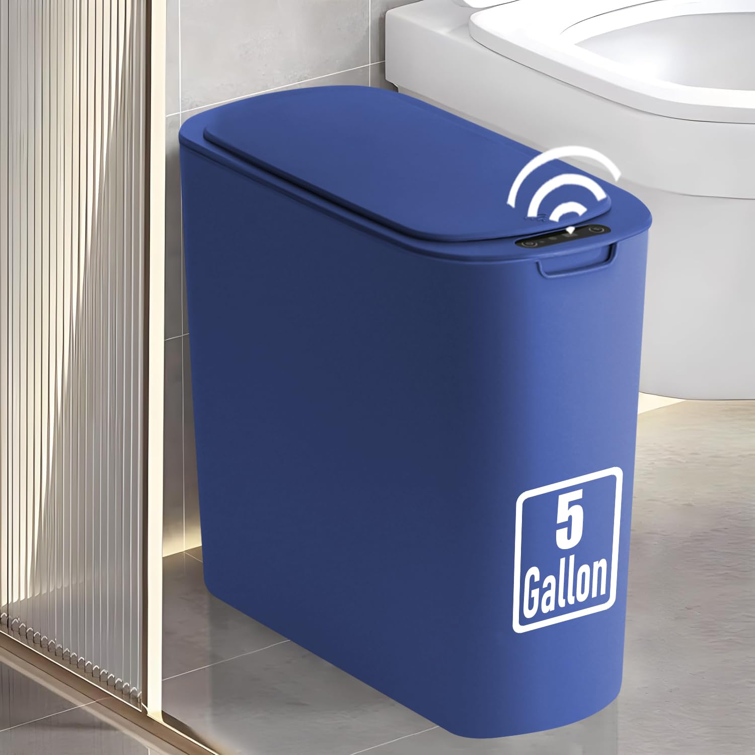 5 Gallon Motion Sensor Bathroom Trash Can with Touchless Lid