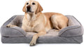 Cooling Gel Dog Bed for Large Dogs - Bolstered Sofa Comfort