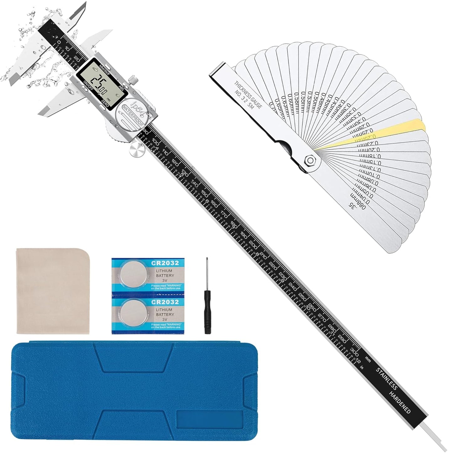 Digital Caliper 12 Inch with ABS Scale and Waterproof Design