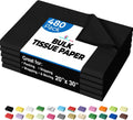 Party Solids Black Tissue Paper 20 in x 30 in - Bulk 480 Sheets