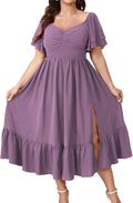 SCOMCHIC Plus Size Sweetheart Neckline Maxi Dress - Flowy Elegant Fit