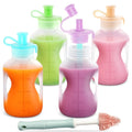 Leakproof Silicone Baby Food Pouches - Homemade Puree & Yogurt On-the-Go!