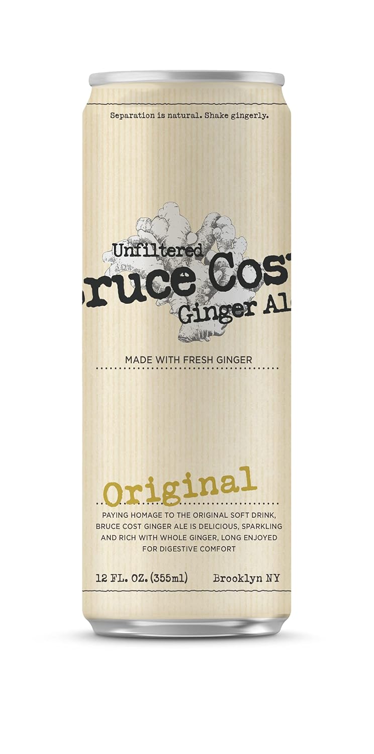 Bold and Spicy Ginger Ale with Real Ginger Pieces Inside
